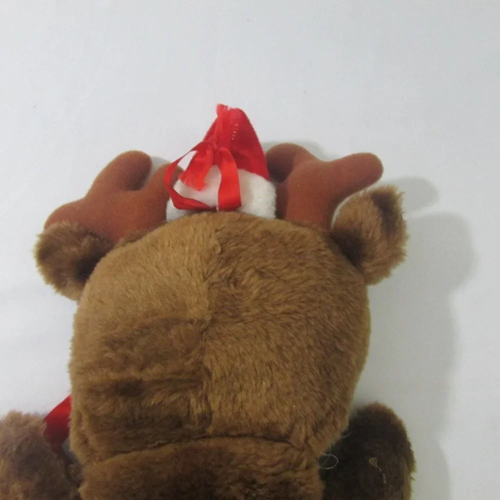 House Of Lloyd Reindeer Stocking Bag Vintage Plush